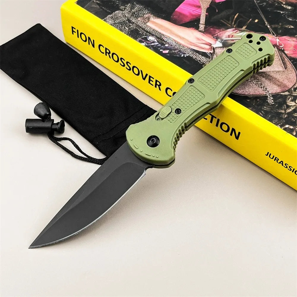 Small Outdoor Pocket Folding Knife 3.39-inch D2 Blade Nylon Handle Suitable for Everyday Use Camping Hiking Adventure Practical Tool