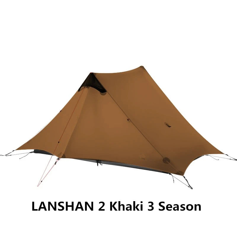 2021 New Version FLAME'S CREED LanShan 2 Person Oudoor Ultralight Camping Tent 3 Season Professional 15D Silnylon Rodless Tent