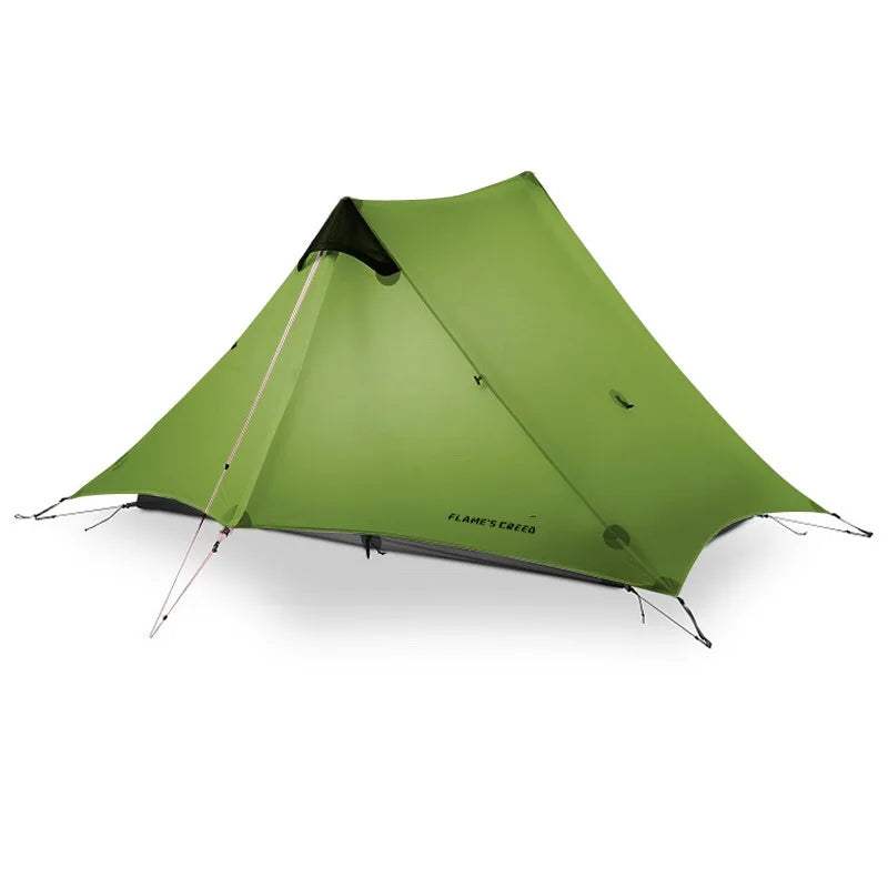 2021 New Version FLAME'S CREED LanShan 2 Person Oudoor Ultralight Camping Tent 3 Season Professional 15D Silnylon Rodless Tent
