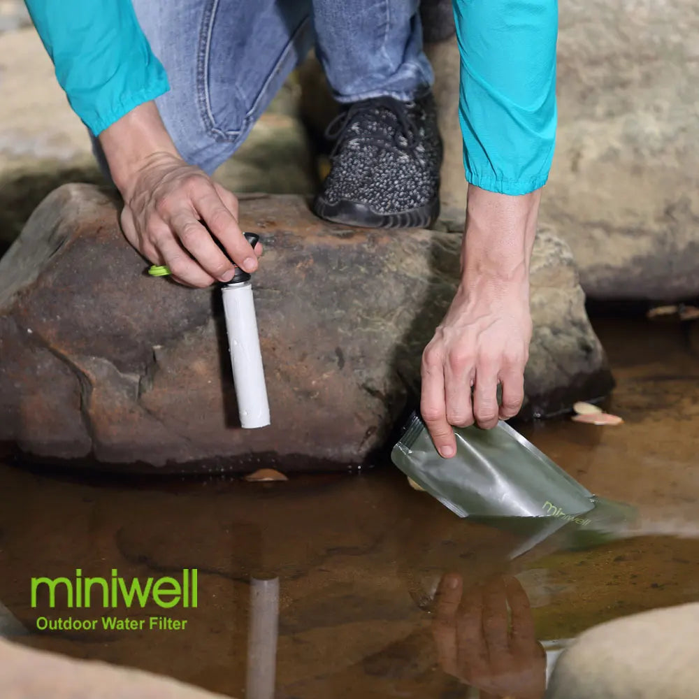 survival kit portable water filter good for tourism, survival, hiking, camping, marching