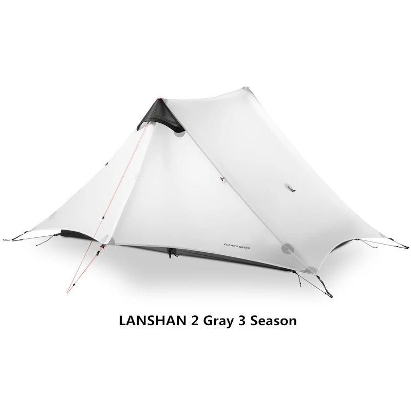 2021 New Version FLAME'S CREED LanShan 2 Person Oudoor Ultralight Camping Tent 3 Season Professional 15D Silnylon Rodless Tent
