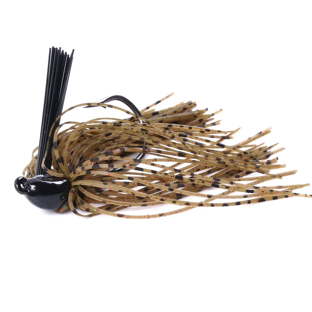 Hengjia 10g Weedless Skirted Bass Jig Finesse Flipping Jig Swim Jig Carp Freshwater Fishing Football Jig Fishing Tackle