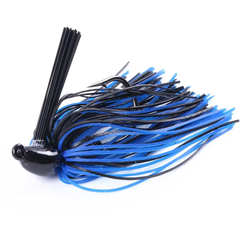 Hengjia 10g Weedless Skirted Bass Jig Finesse Flipping Jig Swim Jig Carp Freshwater Fishing Football Jig Fishing Tackle