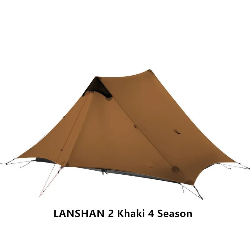 2021 New Version FLAME'S CREED LanShan 2 Person Oudoor Ultralight Camping Tent 3 Season Professional 15D Silnylon Rodless Tent