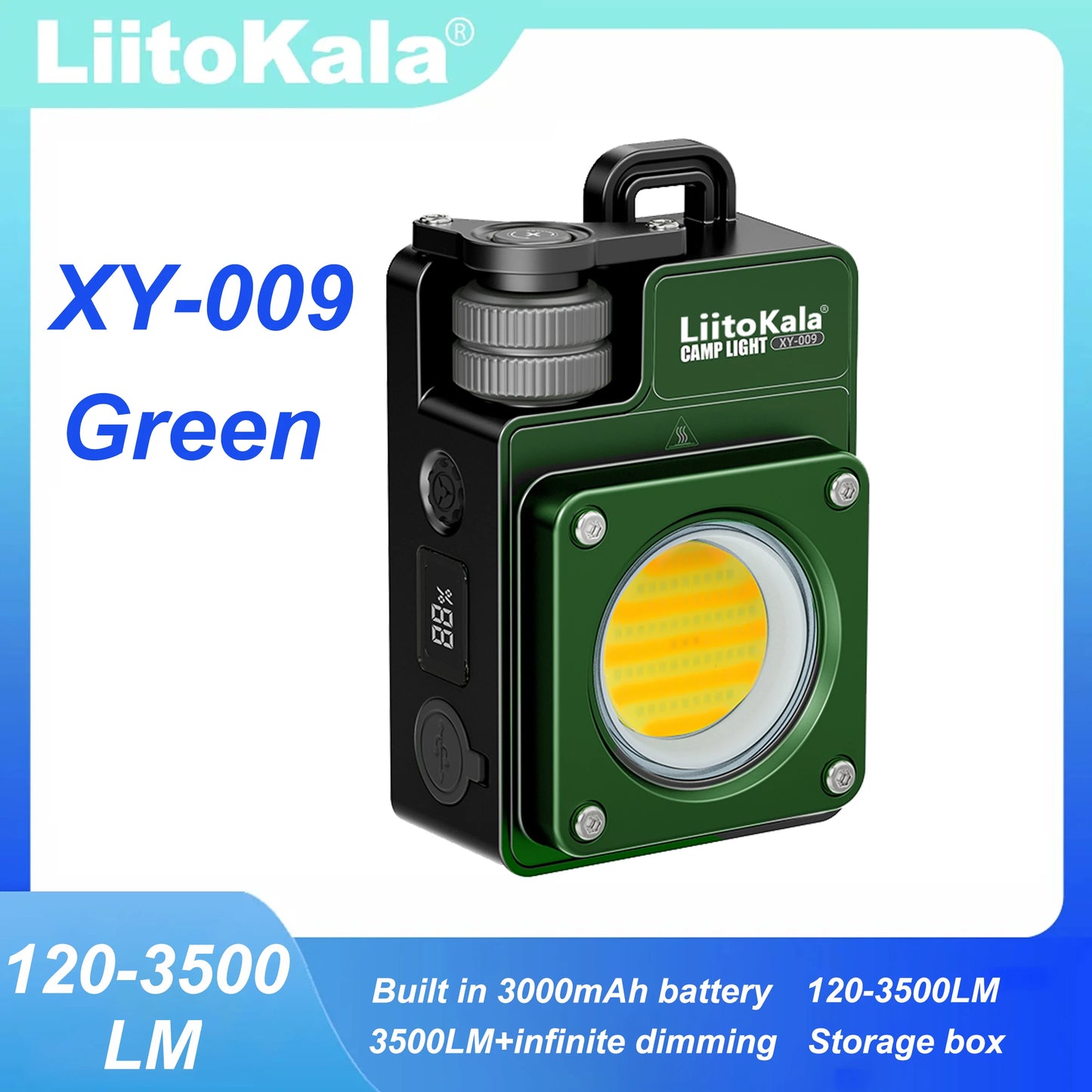 LiitoKala XY-009 Portable Rechargeable LED Camping Light Multi-Functional Carry-On Outdoor Activity Long Life