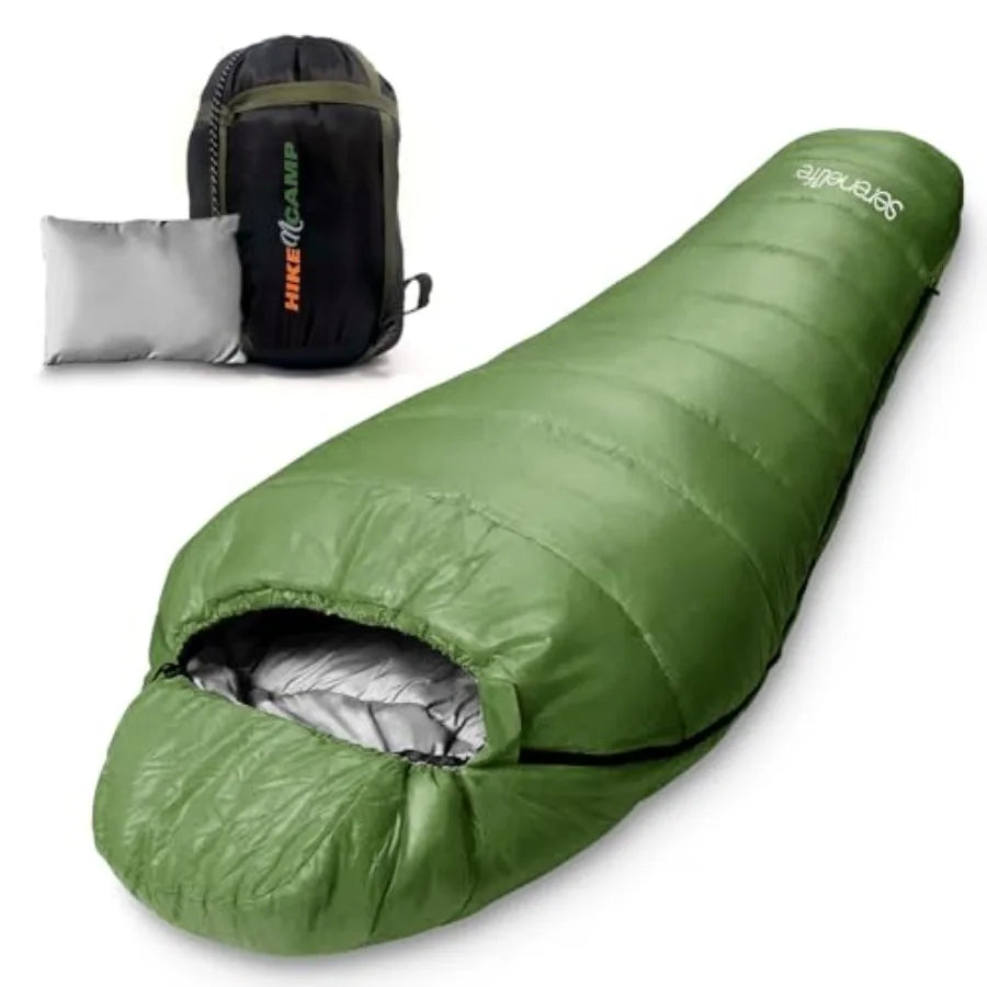 0 Degree Mummy Sleeping Bag Military-Style Lightweight and Waterproof for Extreme Cold Stays Warm in 5 10°F