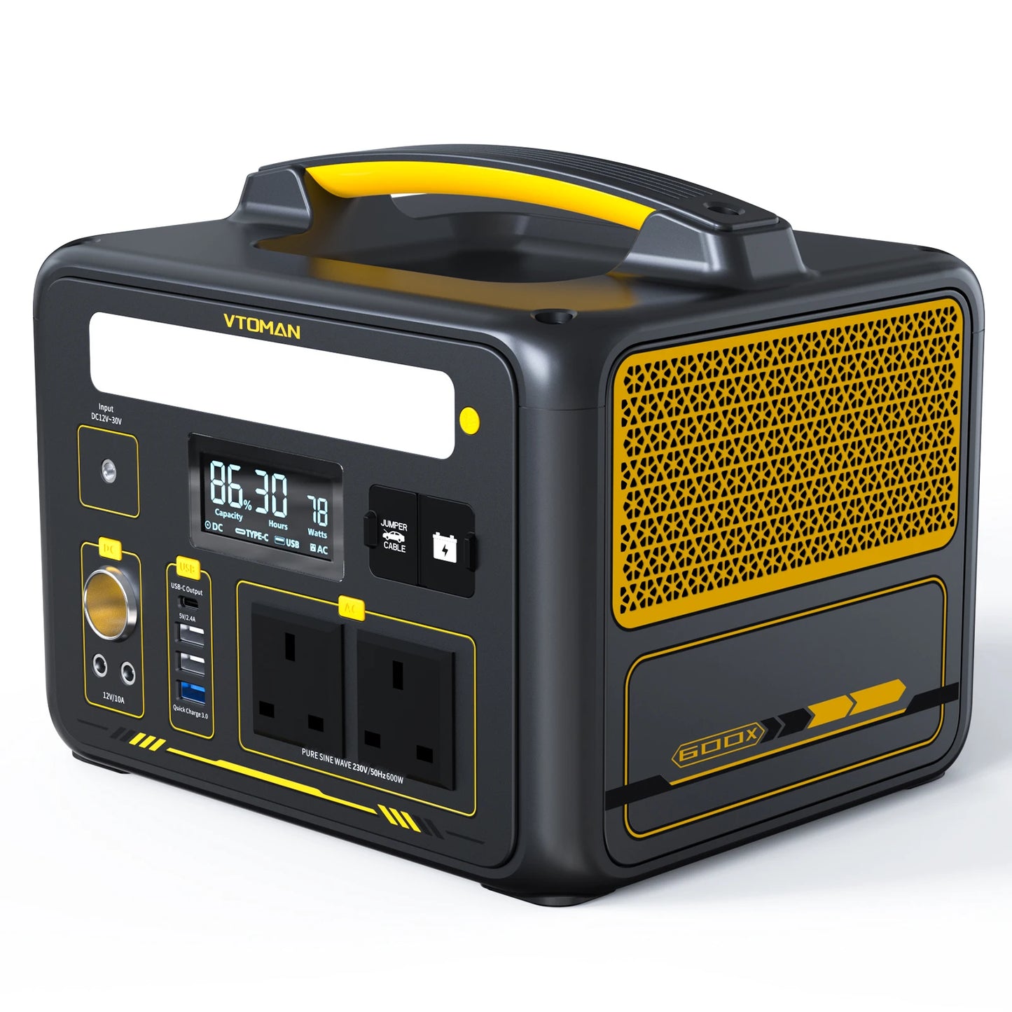 VTOMAN JUMP 600X Power Stations 299Wh LiFeP04 Battery Emergency Backup High-power Power Supply Camping Equipment Generator