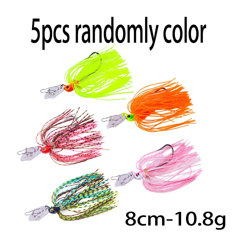 Hengjia 10g Weedless Skirted Bass Jig Finesse Flipping Jig Swim Jig Carp Freshwater Fishing Football Jig Fishing Tackle