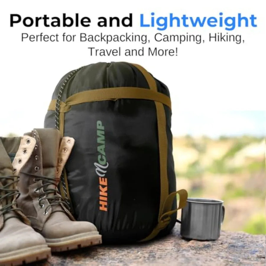 0 Degree Mummy Sleeping Bag Military-Style Lightweight and Waterproof for Extreme Cold Stays Warm in 5 10°F