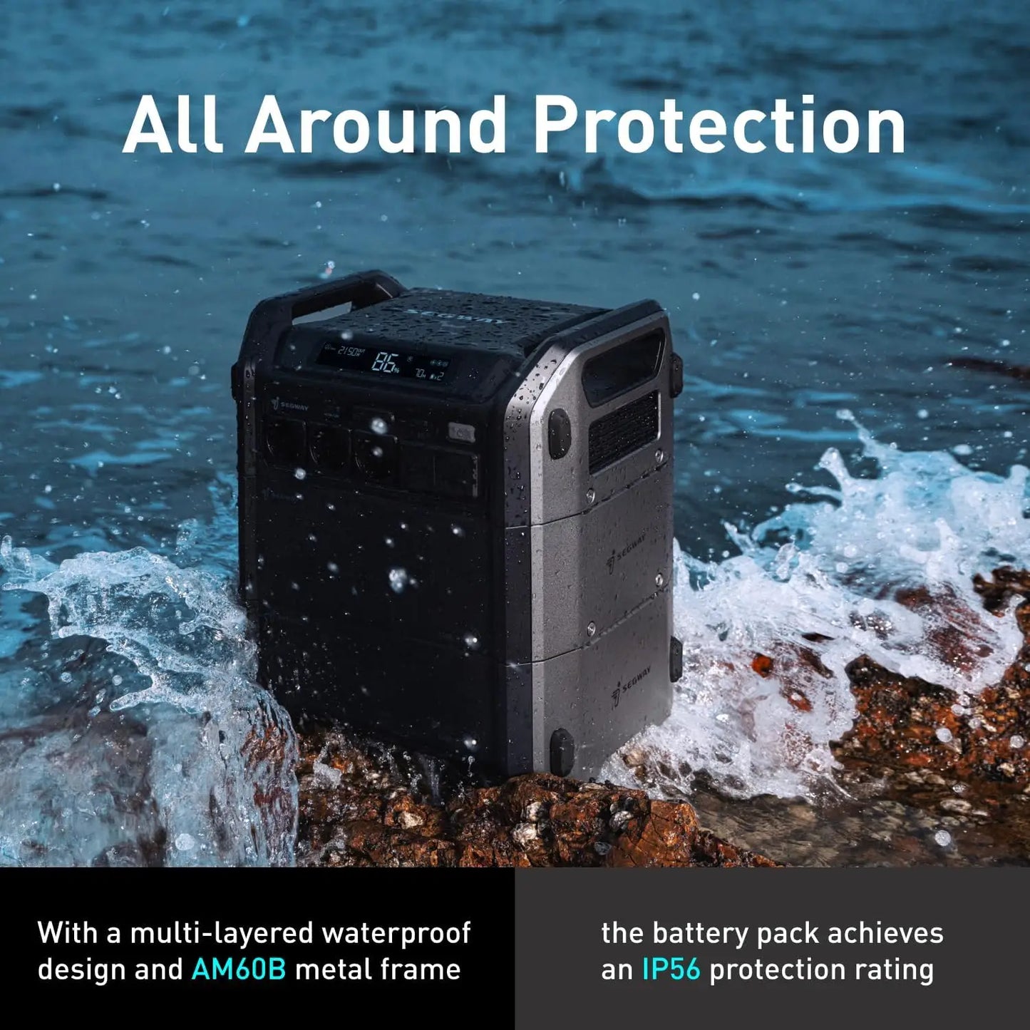 Compact 2048Wh LiFePO4 Solar Generator 2200W AC Expandable 5kWh Off Grid Camping Home Backup Power