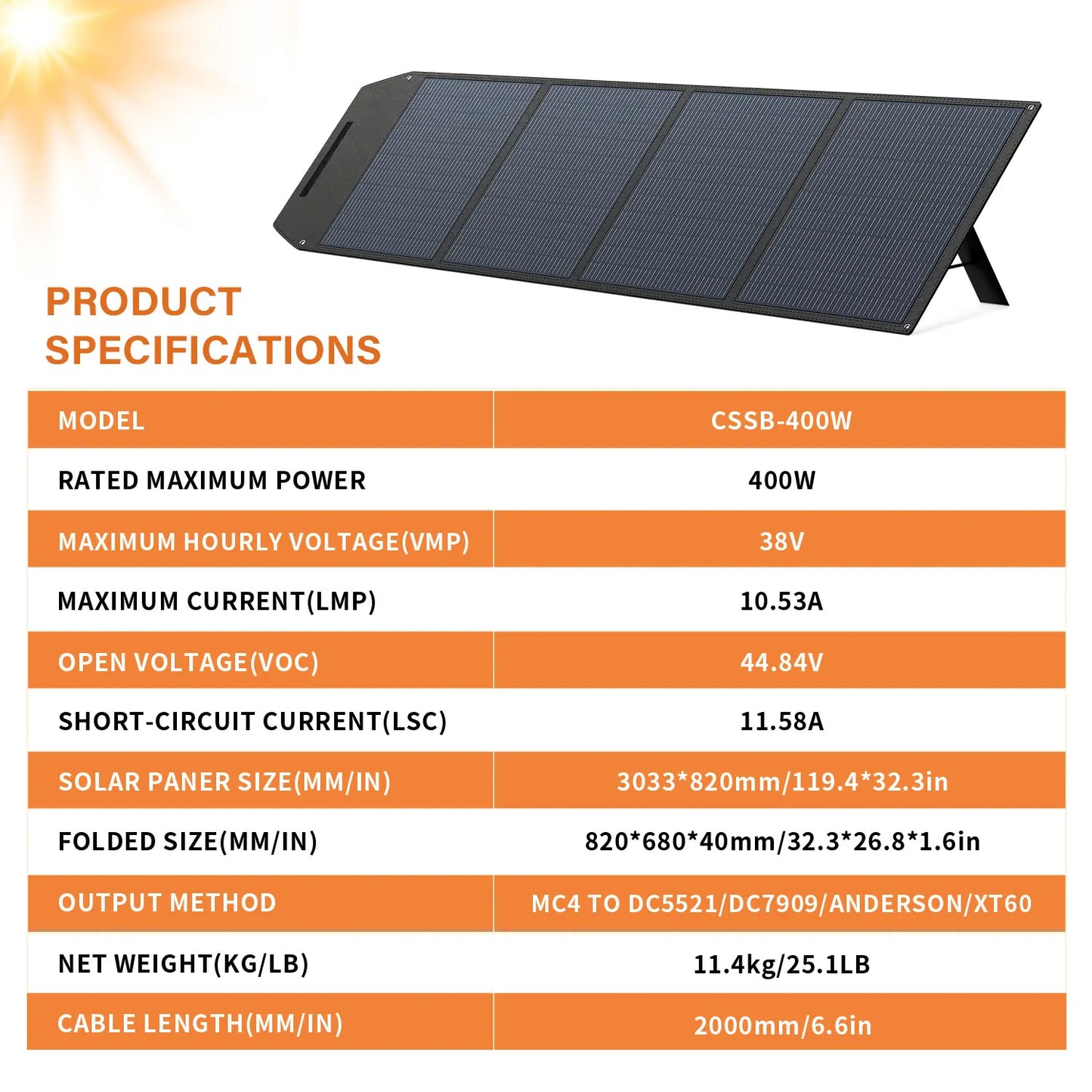 LVYUAN Foldable Solar Panel 120W 200W 300W 400W Portable Solar Charger with Monocrystalline Cells MC4 Connector High Efficiency Solar Panel for Portable Power Station RV Camping Outdoor Off Grid Battery Charging