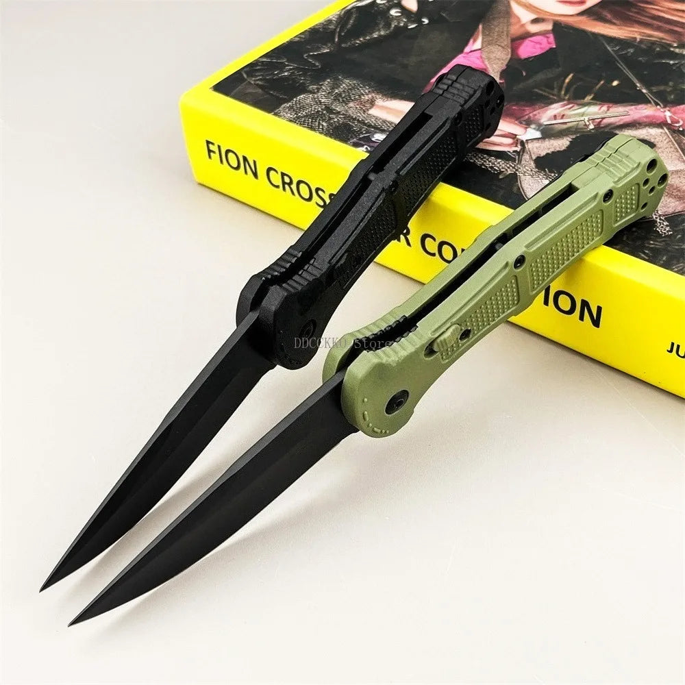 Small Outdoor Pocket Folding Knife 3.39-inch D2 Blade Nylon Handle Suitable for Everyday Use Camping Hiking Adventure Practical Tool