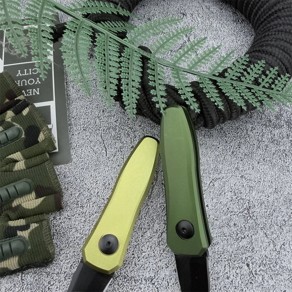 Portable Folding Knife Everyday Hiking Travel 8Cr13MoV Blade Aluminum Alloy Handle Outdoor Camping Hiking Mountaineering Tool