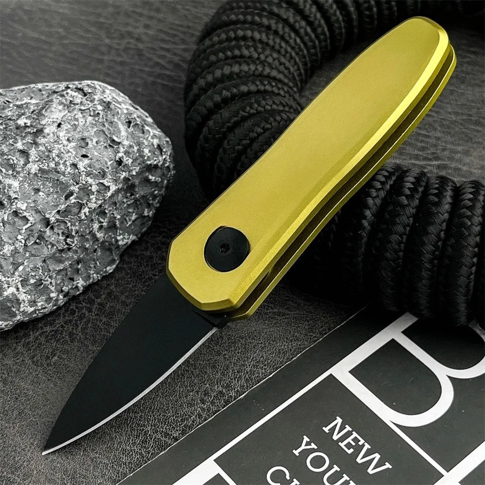 Portable Folding Knife Everyday Hiking Travel 8Cr13MoV Blade Aluminum Alloy Handle Outdoor Camping Hiking Mountaineering Tool