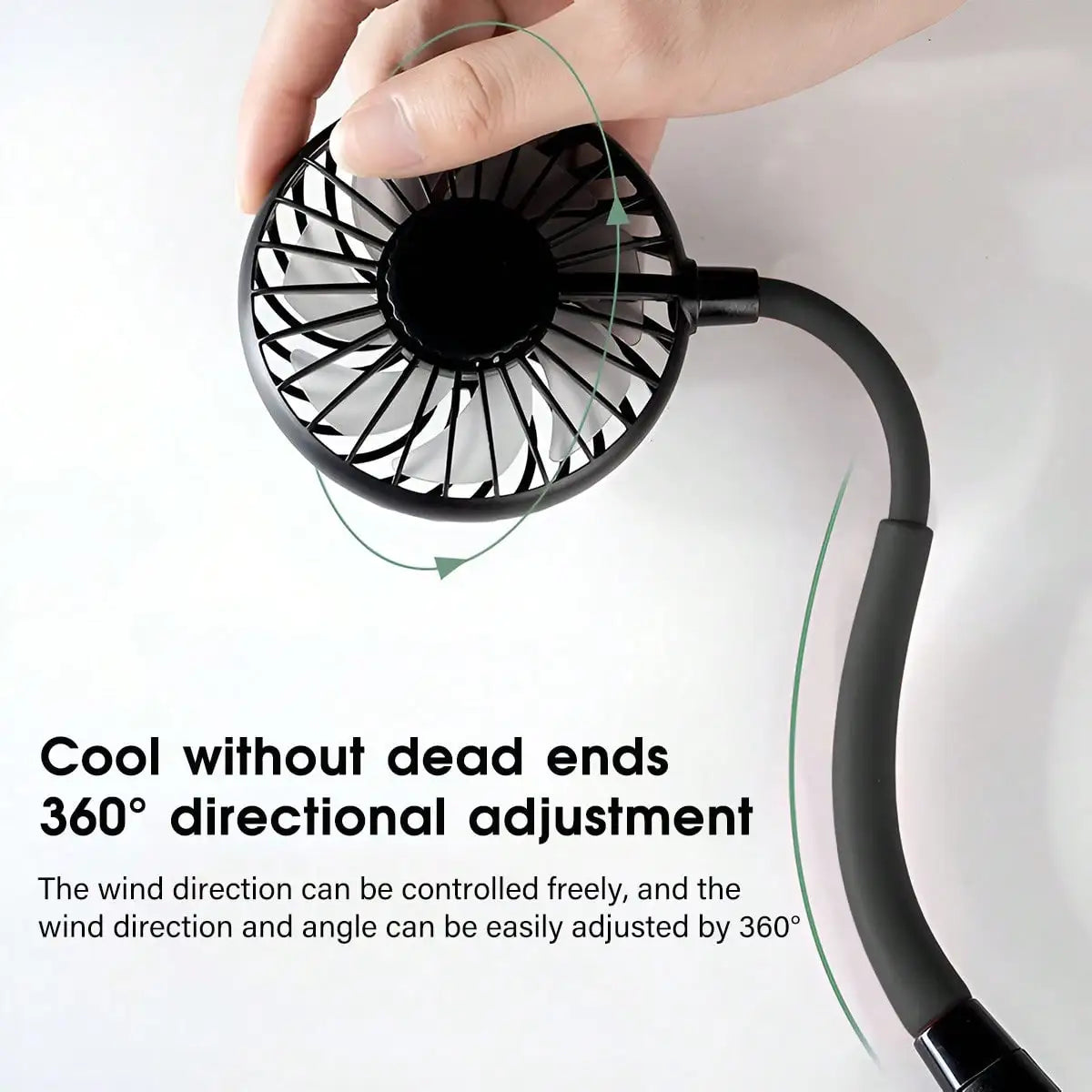 Portable Neck Fan, Wearable Hands-Free Personal Fan, Essential Cooling Fan For Summer Home, Office, Outdoor, Sports, Beach, Camping, Travel, Holiday Travel