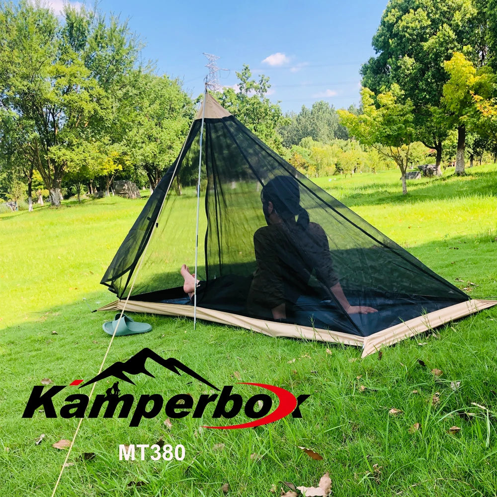 Kamperbox MT380 Moisture Proof Camping Tent B3 Micro Mesh Single Person Tent Glass Fiber Pole PU Polyester Bottom Outdoor Tent