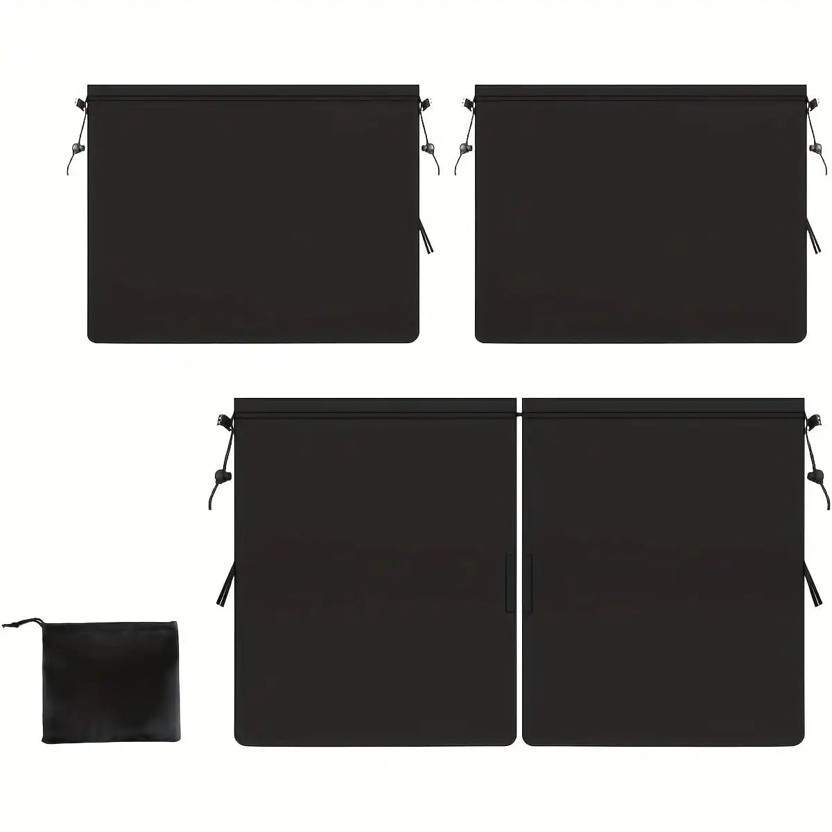 4pcs Car Window Sunshade Kits, Car Privacy Window Coverings Used To Block Light And Protect Privacy, Universal Car Sunshades For Infants, Interior Accessories And Furnishings For Car Travel And Camping