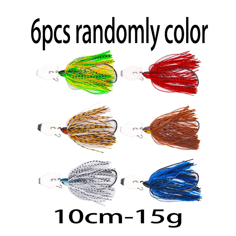 Hengjia 10g Weedless Skirted Bass Jig Finesse Flipping Jig Swim Jig Carp Freshwater Fishing Football Jig Fishing Tackle
