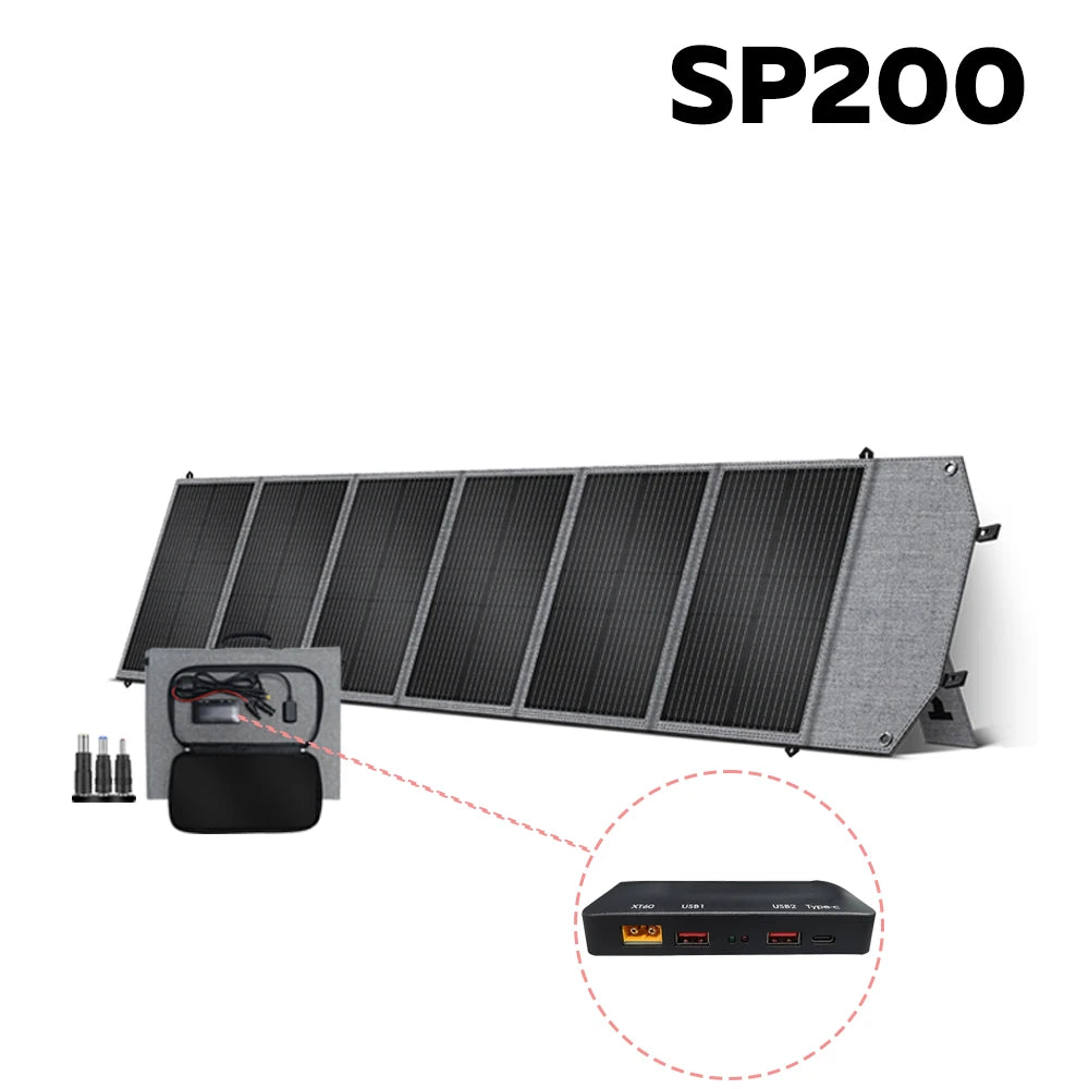 CTOLITY 400W 200W 100W Portable Solar Panel, Foldable Solar Power System for Solar Generator, Camping, RV Travel, 23% High Effic