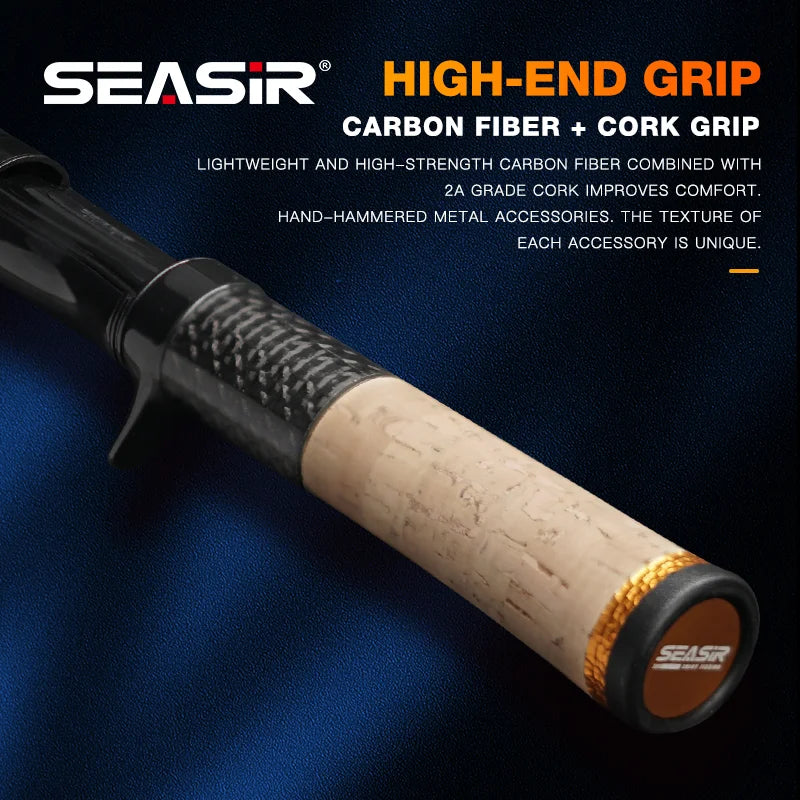 Silent Stream Spinning Baitcasting Fishing Rod Carbon Fiber UL Power 1.53/1.65M Spinning Casting Lure Rods 4 Sections