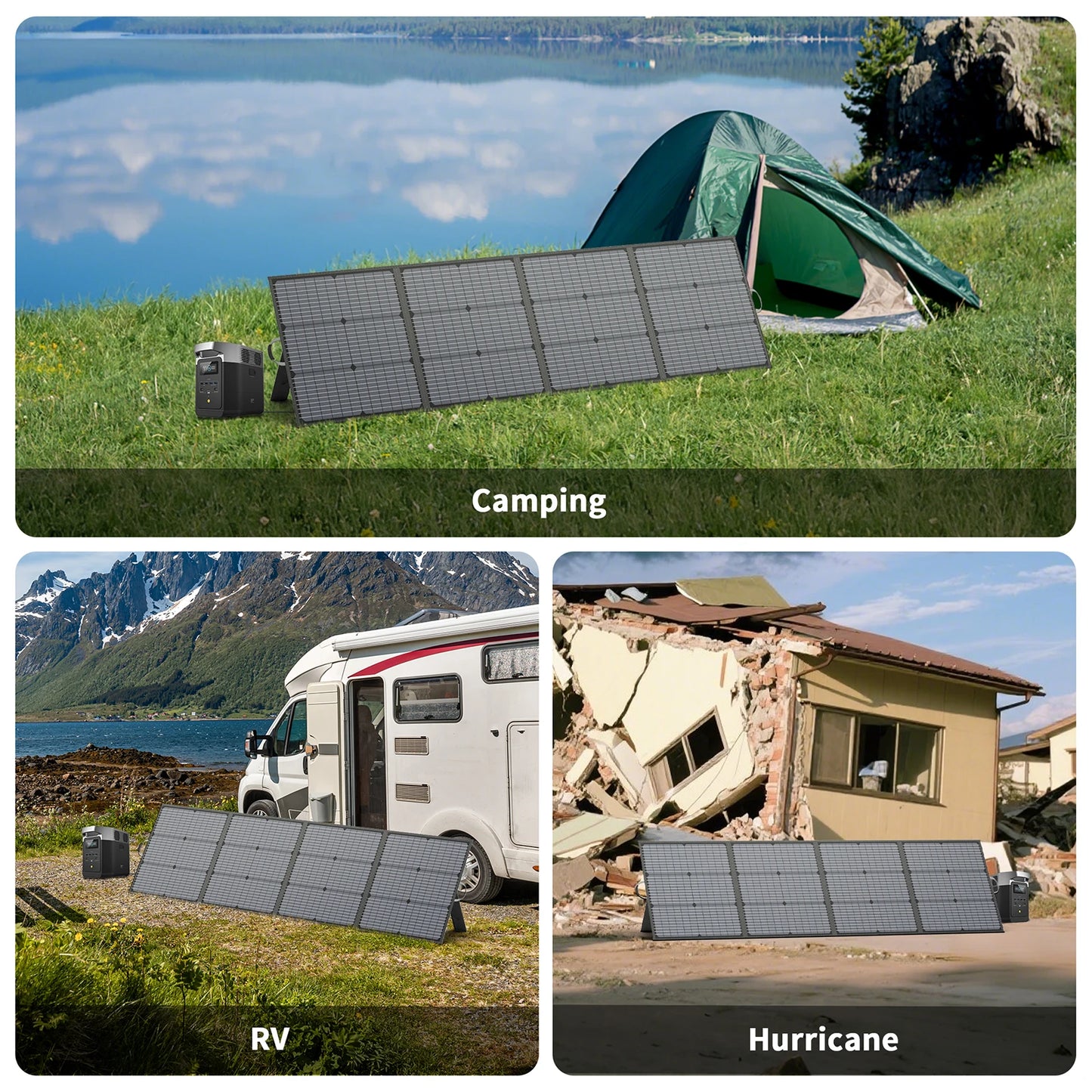 MHPOWOS 220W Foldable Solar Panel 20V Solar Charger for Ecoflow Bluetti ANKER Power Station, IP67 Waterproof for Camping RV
