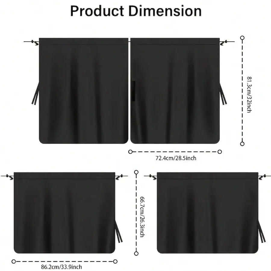 4pcs Car Window Sunshade Kits, Car Privacy Window Coverings Used To Block Light And Protect Privacy, Universal Car Sunshades For Infants, Interior Accessories And Furnishings For Car Travel And Camping