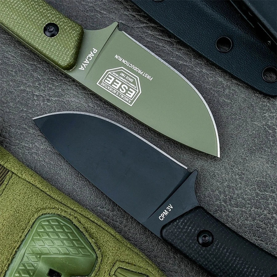 Pacaya Straight Knife Hunting Knife Outdoor Knife Craft Knife Camping Equipment Knife with Sheath Gifts for Men