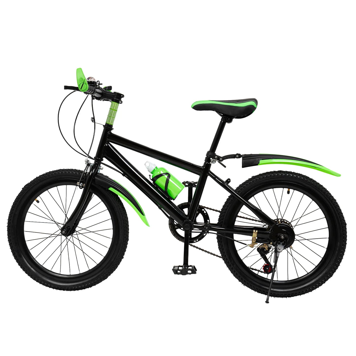 7-Speed 20" Mountain Bicycle, All-Terrain Bike Supporting 75kg, Seat Height 24.8-30in, Designed For Children 4.26 To 4.9 Feet In Height