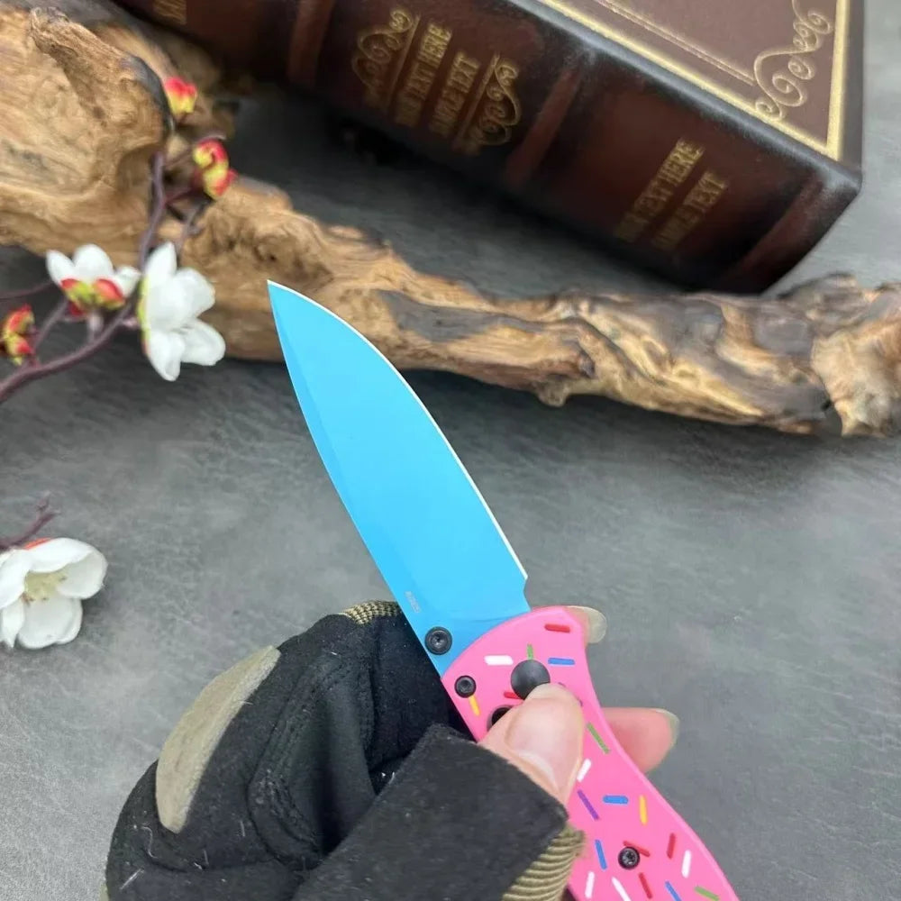 Wilderness Fishing Survival Pocket Knife EDC Multi-functional Cutting Knife Meat Slicer BM 535 Folding Knife G10 Handle D2 Blade