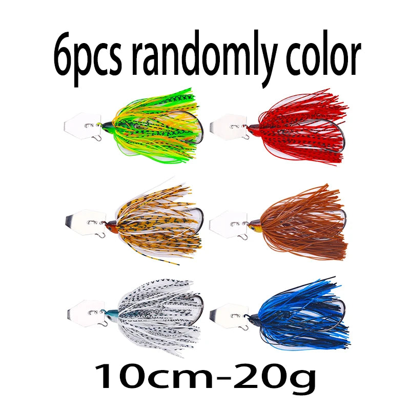 Hengjia 10g Weedless Skirted Bass Jig Finesse Flipping Jig Swim Jig Carp Freshwater Fishing Football Jig Fishing Tackle