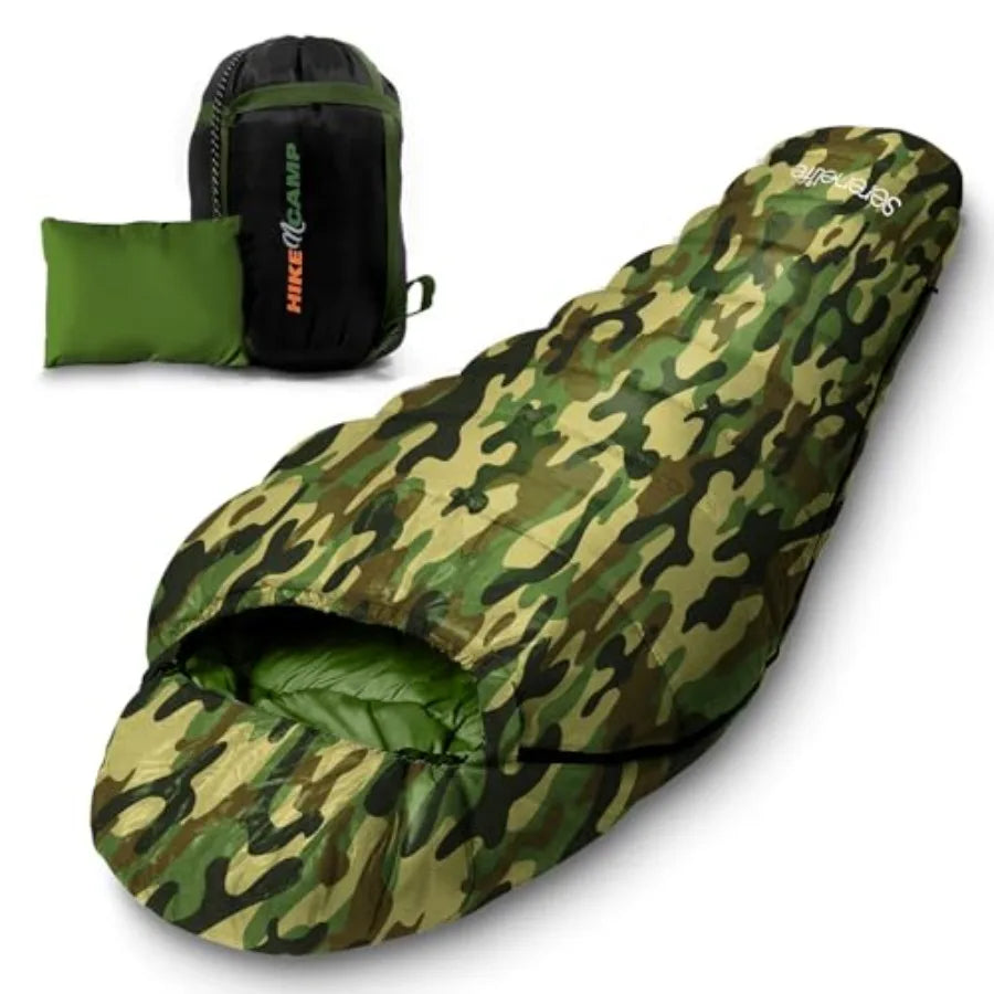 0 Degree Mummy Sleeping Bag Military-Style Lightweight and Waterproof for Extreme Cold Stays Warm in 5 10°F